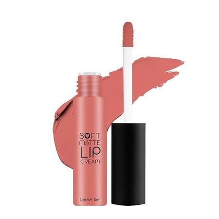 Swiss Beauty Soft Matte Lip Cream Weightless Lipstick | Long Lasting Lipstick With Velvety Finish | Shade- Romantic, 6ml