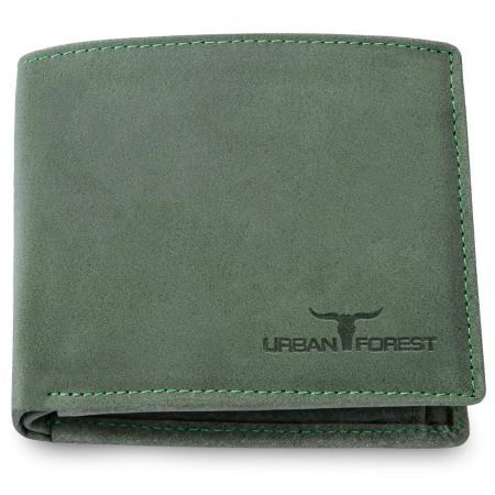 URBAN FOREST Ronn Green Leather Wallet for Men