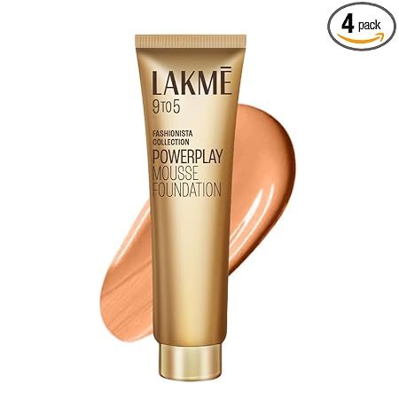 LAKMÉ 9 To 5 Weightless Mousse Light Coverage Foundation Mini, Rose Ivory (6G)|Natural Matte Finish Foundation Cream For All Skin Types|Lakme Mousse Long Lasting Foundation, 1 Count