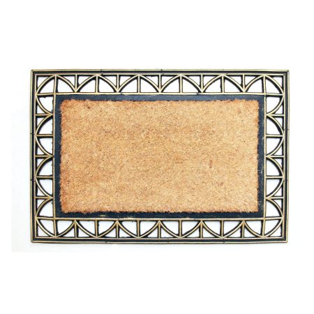 Onlymat Coir Doormat, Natural Rubber Moulded Rug with Anti-Slip and Anti-Fade Properties for Indoor and Outdoor (60 x 40 cm)