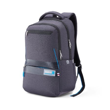 American Tourister Shaw Large Laptop Bag Travel bag, 23 Ltrs bag for men, School Bag Gift for Men Women Boys Girls Charcoal Black, with Internal Organizer, Rugged Zips 17'' inch Laptop compatible