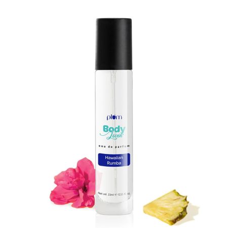 Plum BodyLovin' Hawaiian Rumba Eau De Perfum (Parfum) | Long Lasting & Premium Beachy Fragrance | Luxury Perfume for Women | Mandarin, Gardenia & Vanilla Notes | Travel Friendly | High On Fun - 15ml