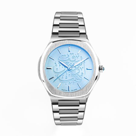 SAATCHI SUPER SLIM Aquamarine Gem watch