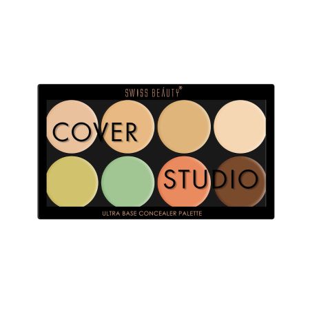 SWISS BEAUTY Radiant Finish, Cream Form, Ultra Base Concealer Palette | Light Weight Multi-Purpose Concealer Color Corrector Palette | Shade-03,19G |