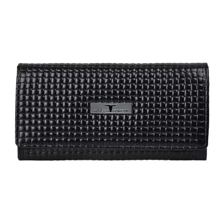 URBAN FOREST Sherry Printed Black & Red Leather Wallet for Women