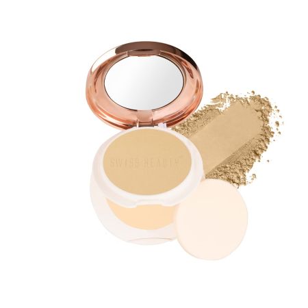 Swiss Beauty Oil Control Compact Powder | Lightweight Compact Powder for Matte Flawless Finish | Face Makeup, Shade - Skin-Beige, 20 gm |
