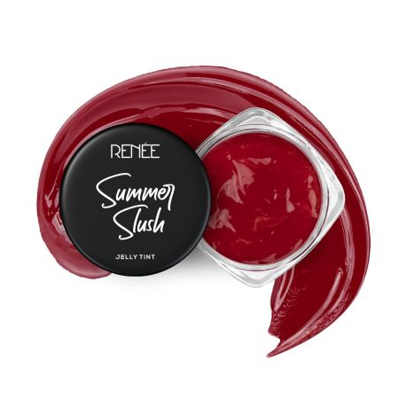 RENEE Summer Slush Jelly Tint Juicy Strawberry 13gm| For Lips & Cheeks| Enriched with Natural Fruit Extracts| Keeps Lips Soft & Hydrated| Cruelty Free
