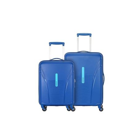 American Tourister Ivy 2 Pc Set 55 Cms & 68 Cms Small & Medium Polypropylene (PP) Hard Sided Spinner Wheels Luggage/Trolley Bag with TSA Lock (Blue)
