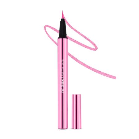 SWISS BEAUTY Pencil Eye Sparkle Sketch Eye Liner | Smudge-Proof, Waterproof Eye Makeup With Glittery Effect | Precision Application| Quick Dry | Shade- Glamour Pink,0.6G
