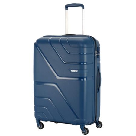 American Tourister Upland Polypropylene 79 cms Large Marine Blue Hardsided Spinner Carry-on Luggage (FR6 (0) 01 003)