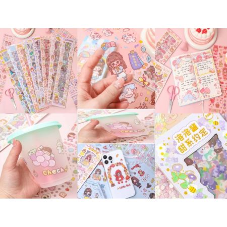 Cable World® Stickers for Kids, Cute Stickers 20 Sheets for Kids, Stickers for Students, Stickers for Girls, Perfect for Scrapbooking, Crafts & Classroom (Color&Design May Vary) Self Adhesive