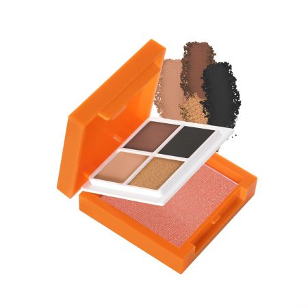 Swiss Beauty Craze 2 in 1 Eyeshadow and Blusher Palette with mirror | With Matte and Shimmer highly pigmented Shades | Shade- Sweet Sunset, 7g