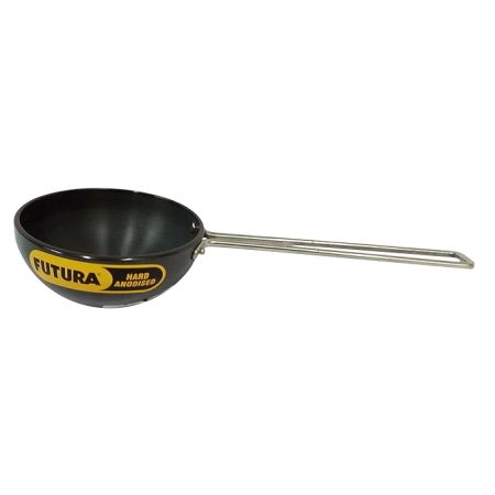 Hawkins Futura Hard Anodised Tadka Pan 12cm, 3.25mm (Spice Heating Pan), Aluminium, Black