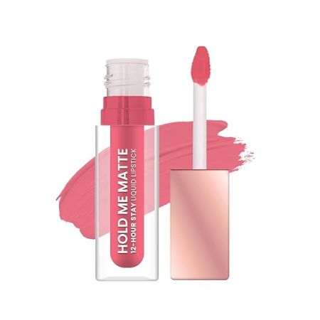 Swiss Beauty Hold Me Matte Liquid Lipstick | 12 Hours Stay | Non-Transfer Lipstick | Waterproof Lipstick with Intense Hydration| Shade - Tempting Pink, 4.5ml