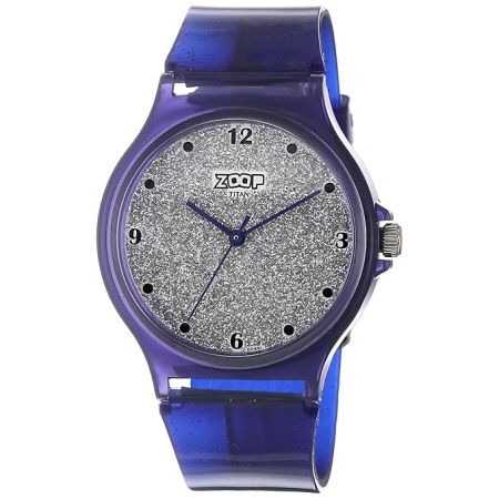 Zoop by Titan Glitter Quartz Analog Grey Dial Polyurethane Strap Watch for Kids-26030PP04W