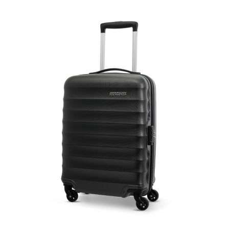 American Tourister Trolley Bag for Travel | BARCELONA 55 Cms Polycarbonate Hardsided Small Cabin Luggage Bag | Suitcase for Travel | Trolley Bag for Travelling, Gunmetal