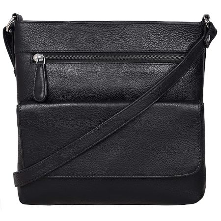 URBAN FOREST Troy Black Messenger Bag for Men