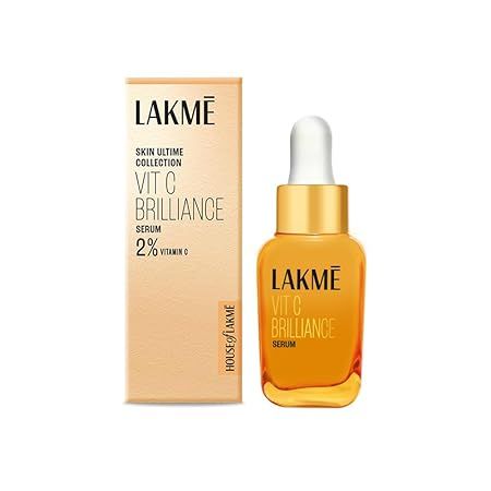 LAKMÉ 9To5 2% Active Vitamin C+Serum|Face Serum for Bright, Healthy&Glowing Skin|Natural antioxidant|Reduces Dark Spots|Lightweight&Non-greasy|For Dry,Oily,Normal,Sensitive& Combination Skin|15 ml