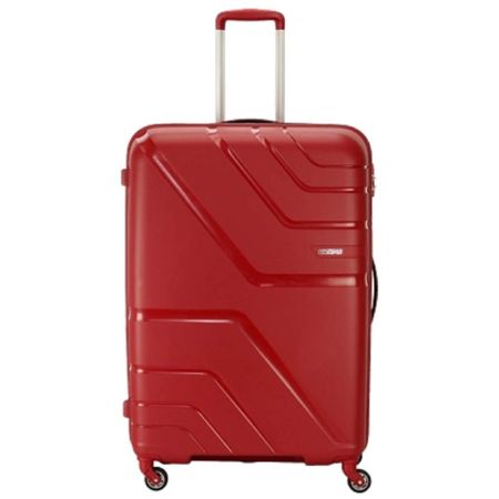 American Tourister Upland 68Cm Polypropylene Hard-Sided Spinner Carry-On Luggage (Deep Red)