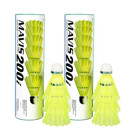 Yonex Mavis 200I Nylon Shuttlecock Combo (Set Of 2), Yellow