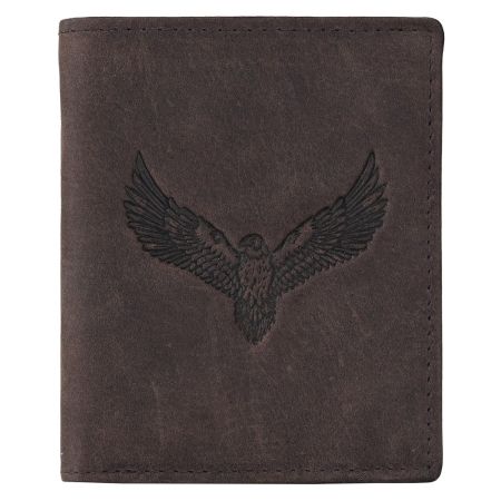 URBAN FOREST Zenon Vintage Brown Metal Card Holder Wallet for Men